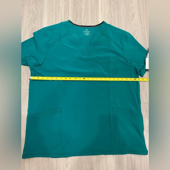 Cherokee Infinity Men's V-Neck Scrub Top CK900A HNPS Green XL Pockets Athletic - Picture 5 of 8